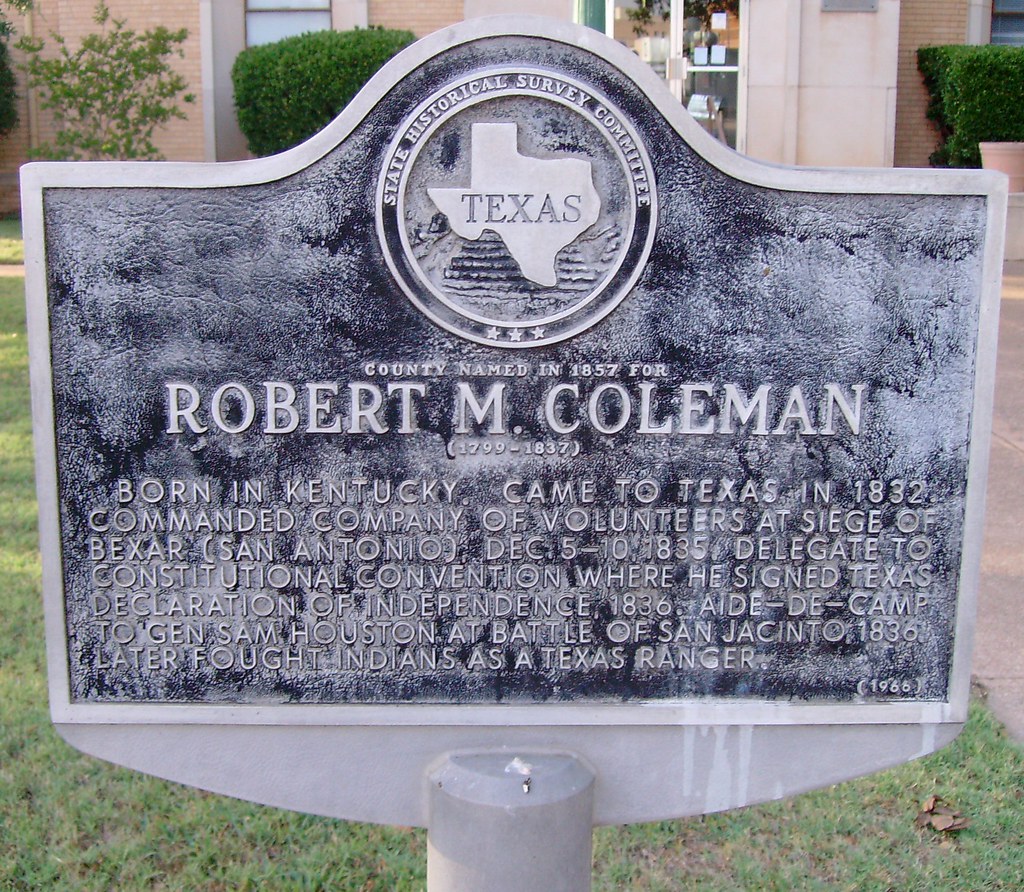 Robert M. Coleman Marker (Coleman, Texas) Located in front… Flickr