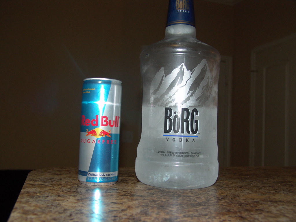 Vodka + Red Bull = Mmmm Yes, it's very cheap vodka, and ye… Flickr