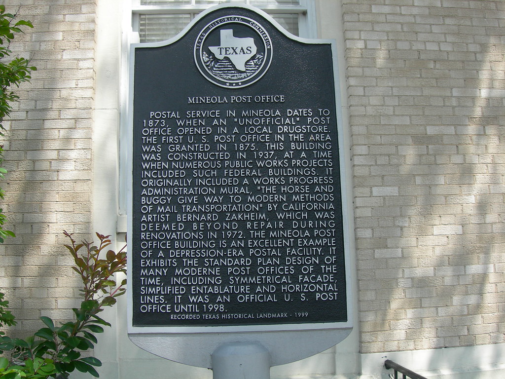 Old Mineola Texas Post Office Marker Jimmy Emerson, DVM Flickr
