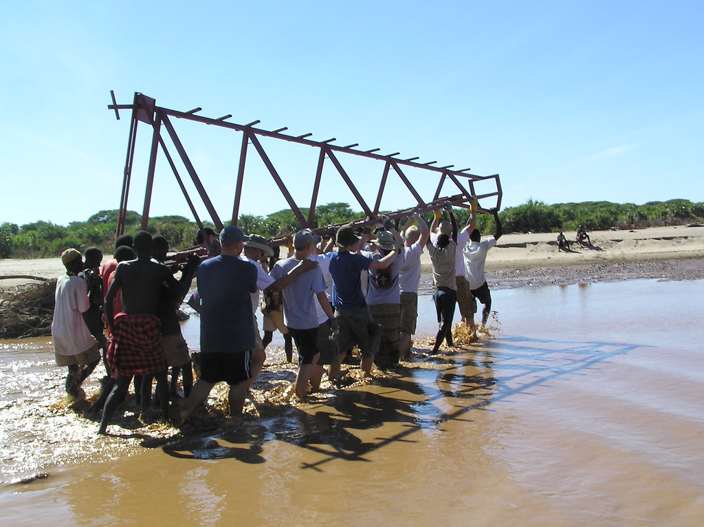 River crossing with windmill Crossing Kerio River with win… Flickr