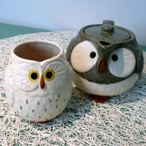 owl tea set My friend Dina gave me this adorable tea set f… Flickr