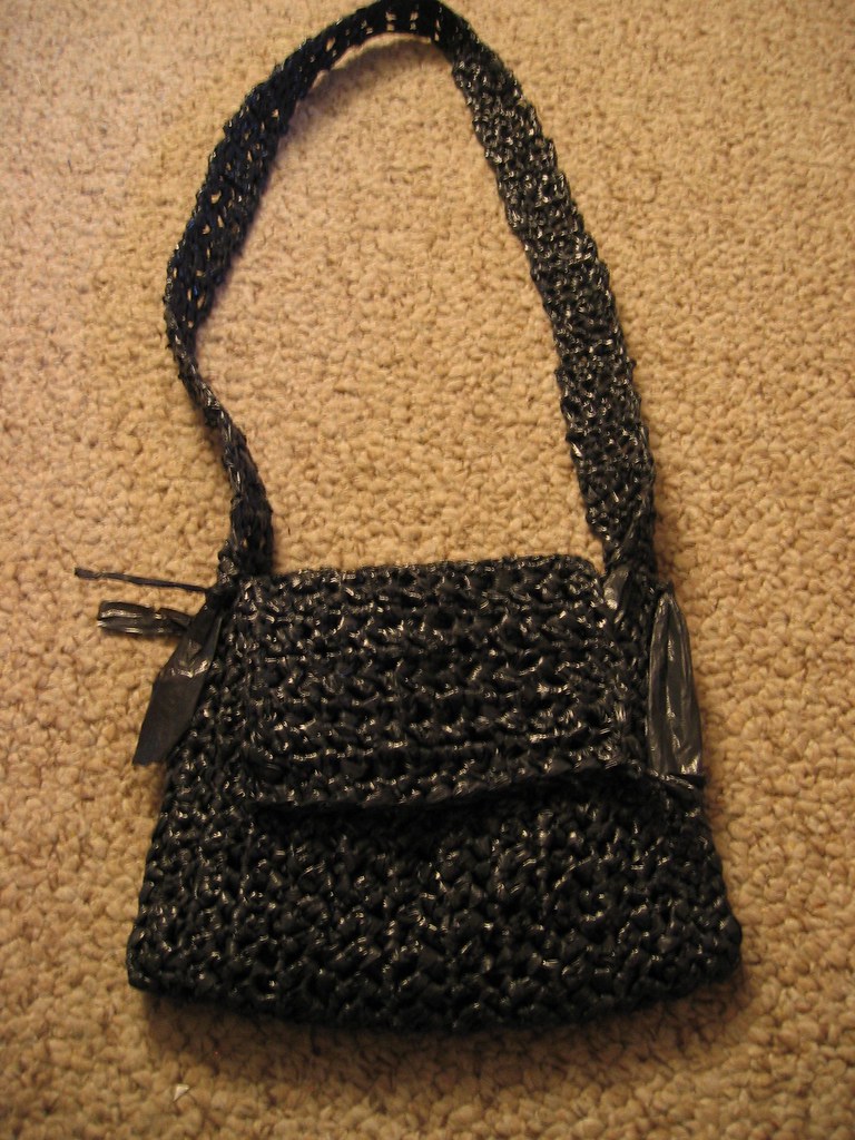 Crocheted Garbage Bag Purse rudycholo Flickr