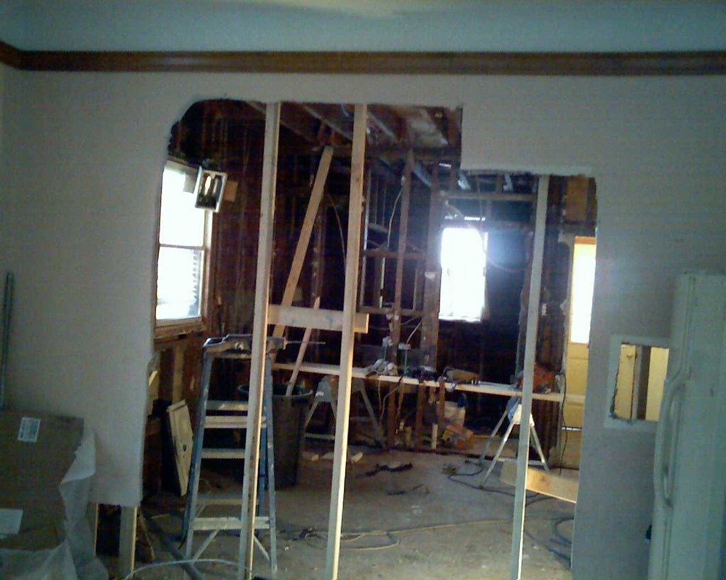 opening up of wall between kitchen & living room 2.jpg Flickr