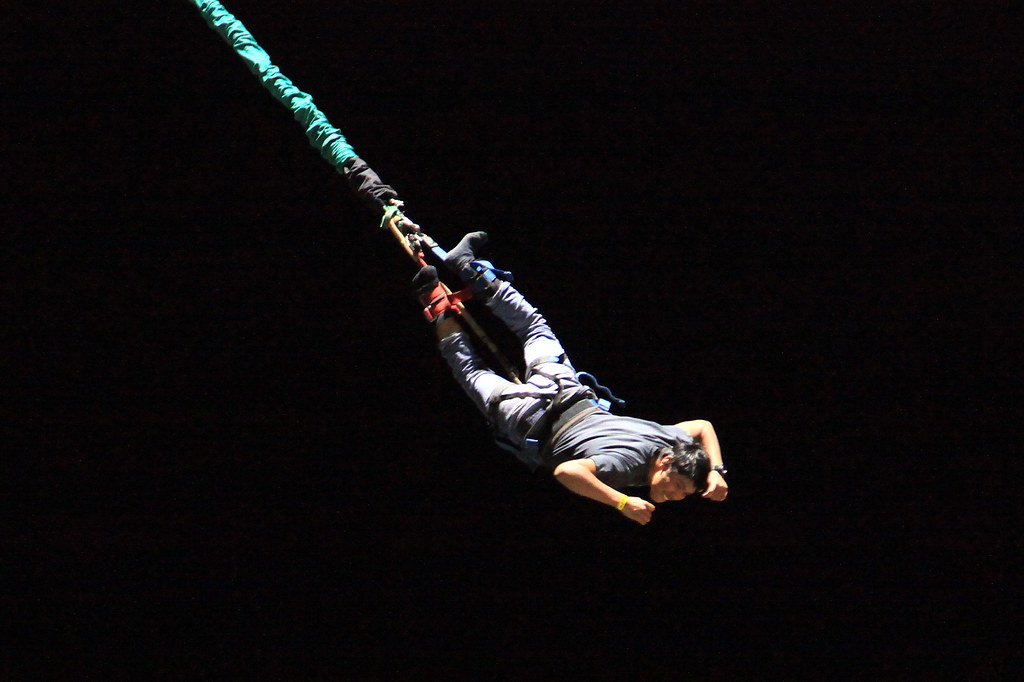 Bungee jumping at night At a fair in Tucson. Bill Morrow Flickr