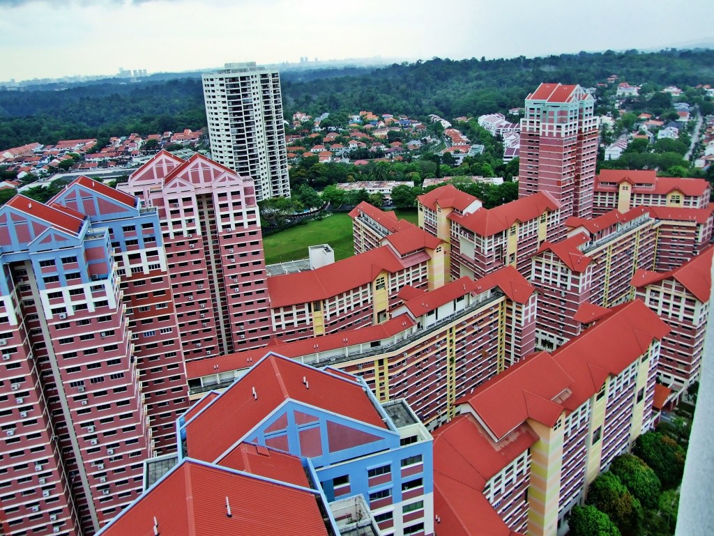 HDB from above This unusual view of a Singapore HDB (Housi… Flickr
