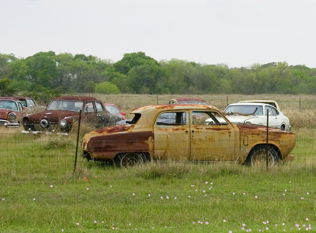 Junkyard Cars On my way down to Brownsville mackdaddy.houston Flickr