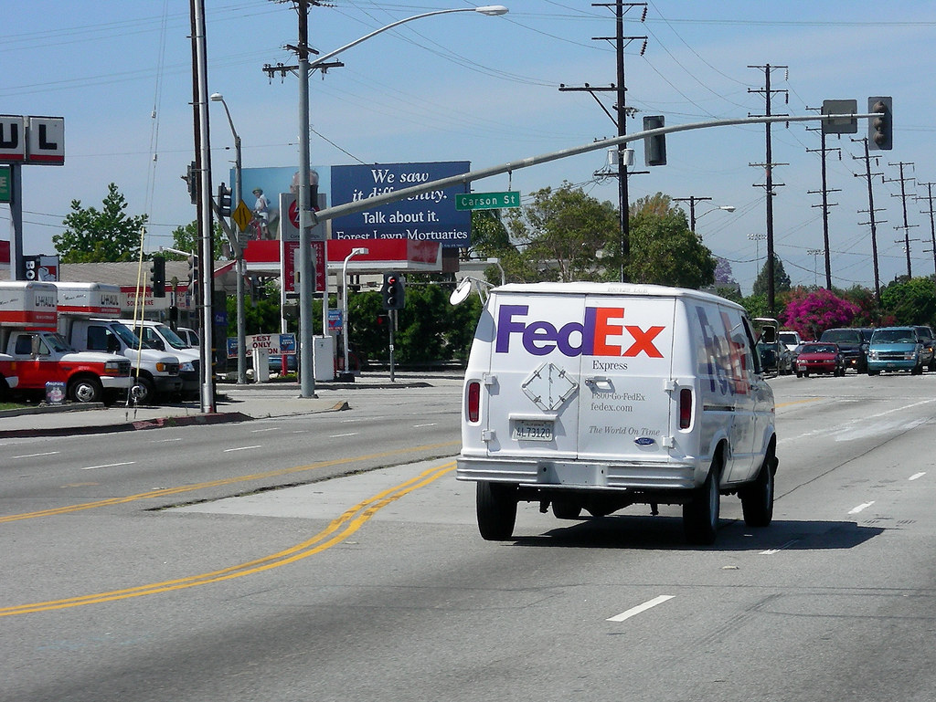 FedEx Ford Older FedEx Ford Econoline in Long Beach. So Cal Metro