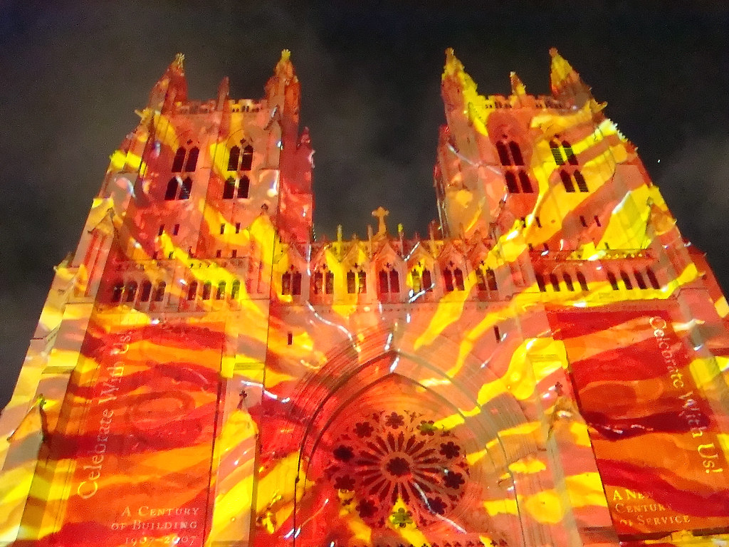 National Cathedral Light Show A photograph of the National… Flickr