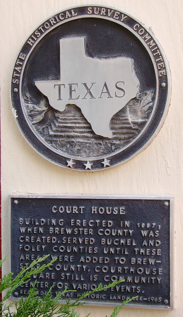 Brewster County Courthouse Marker (Alpine, Texas) Brewster… Flickr