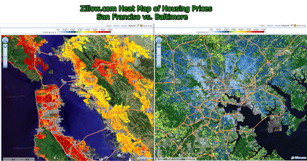 Housing Prices Heat Map San Francisco vs. Ba… Flickr