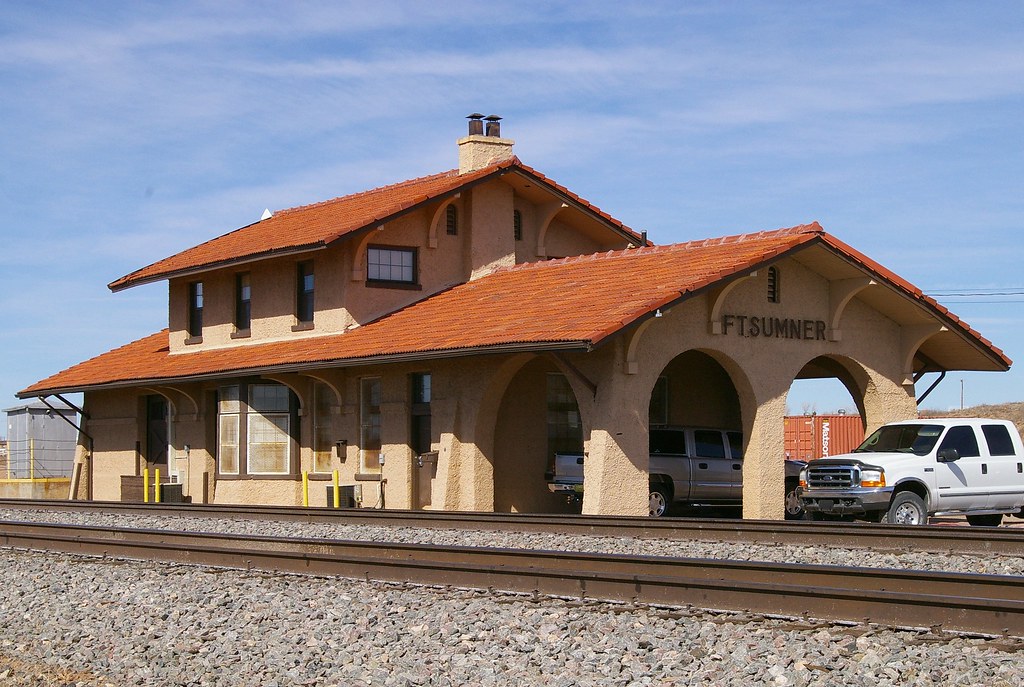 Ft. Sumner, NM train station Built by Santa Fe in 1908. No… Flickr