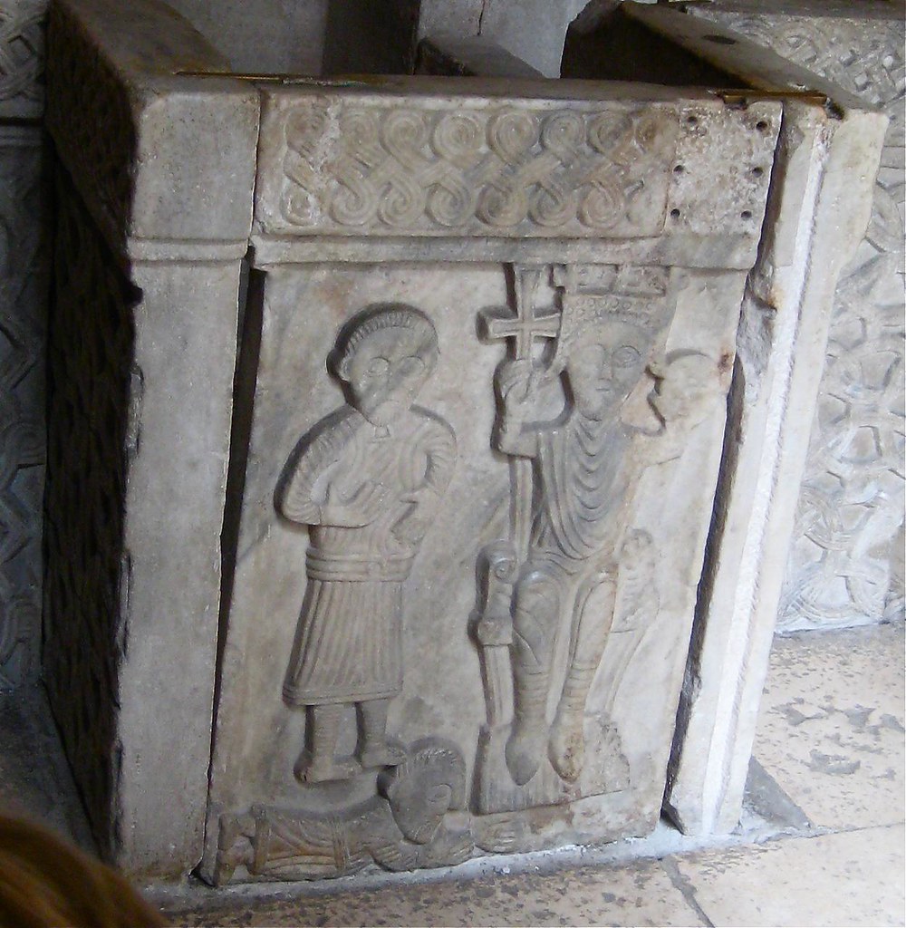 Baptismal font Inside the temple to Aesculapius (the Roman… Flickr