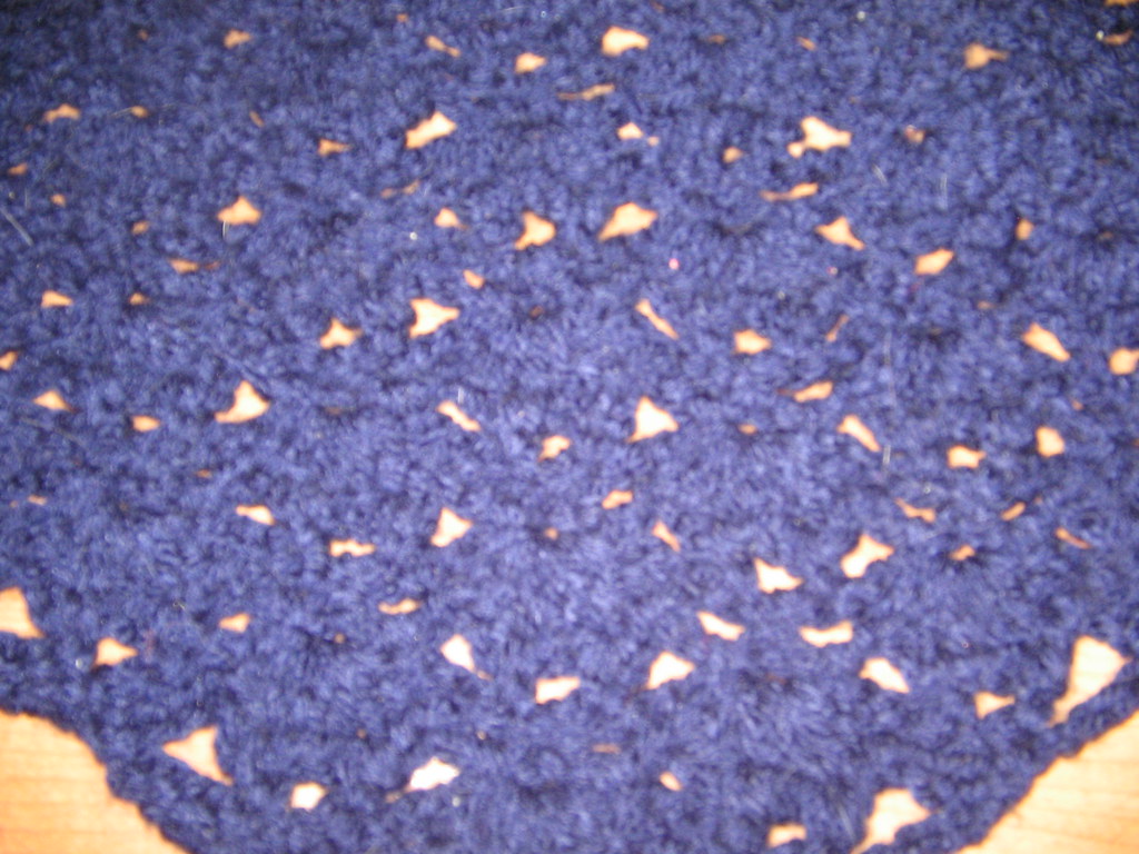 closeup of blue jeans shawl Leah Flickr