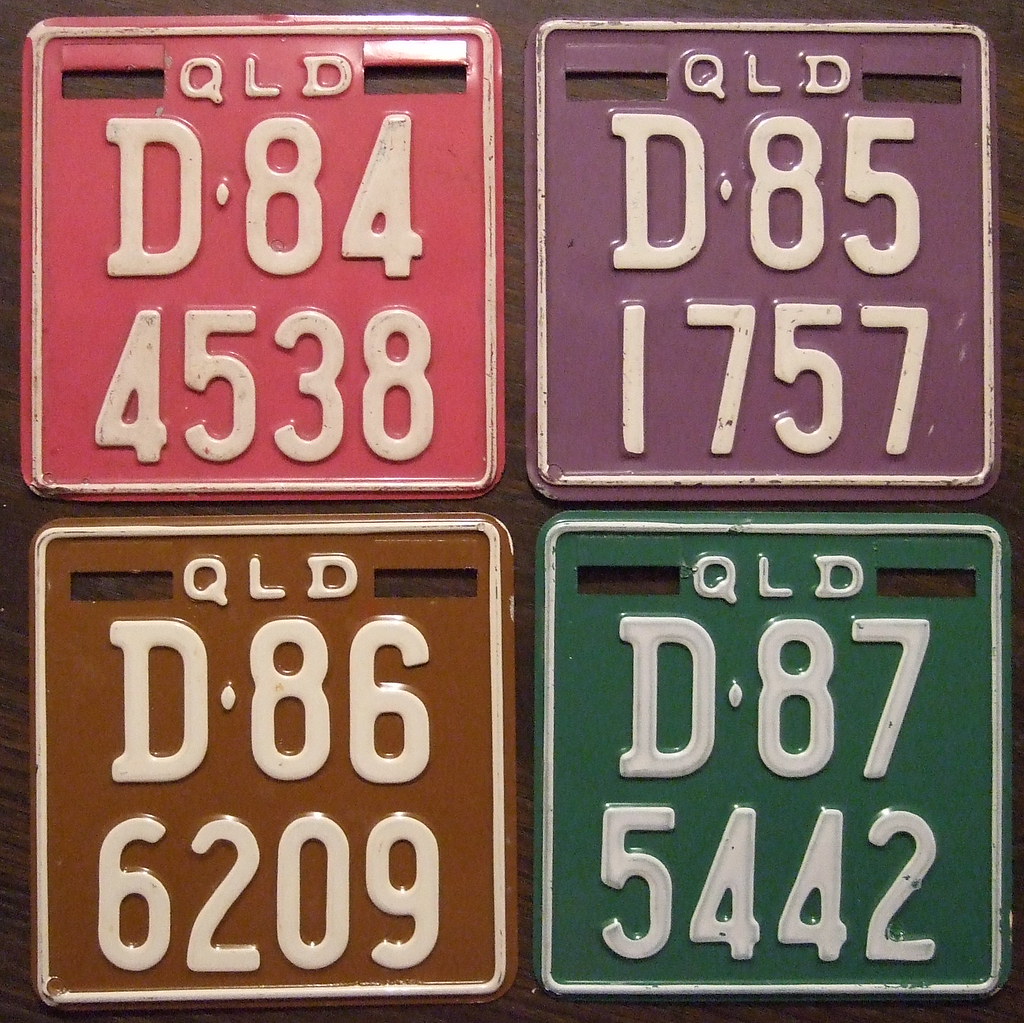QUEENSLAND, AUSTRALIA 1984, 85, 86, 87 DEALER plates Flickr