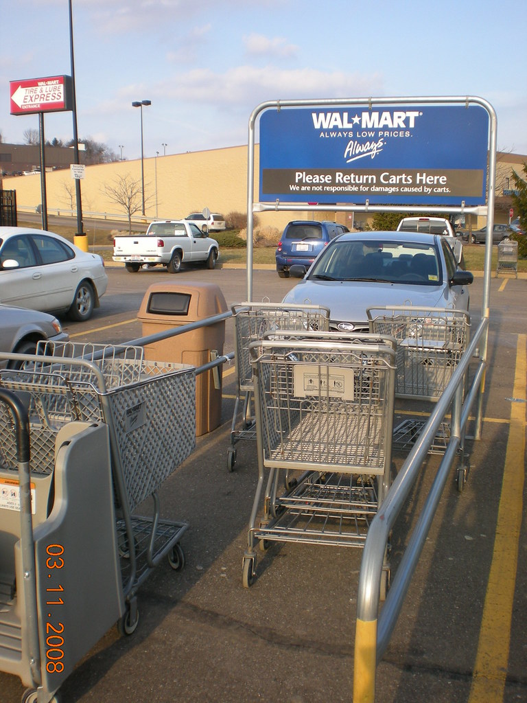 Parking the Cart WalMart St. Clairsville, Ohio Allison Flickr