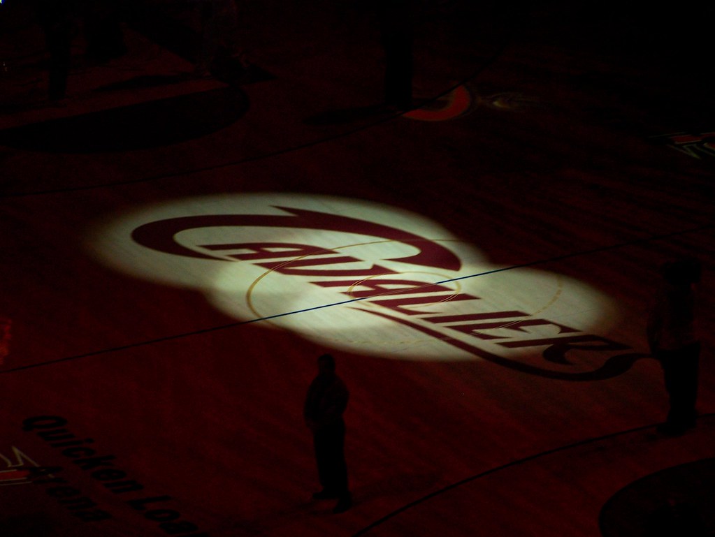 Cavs logo Spotlighted Cavs logo at Game 1 of the playoffs … Flickr
