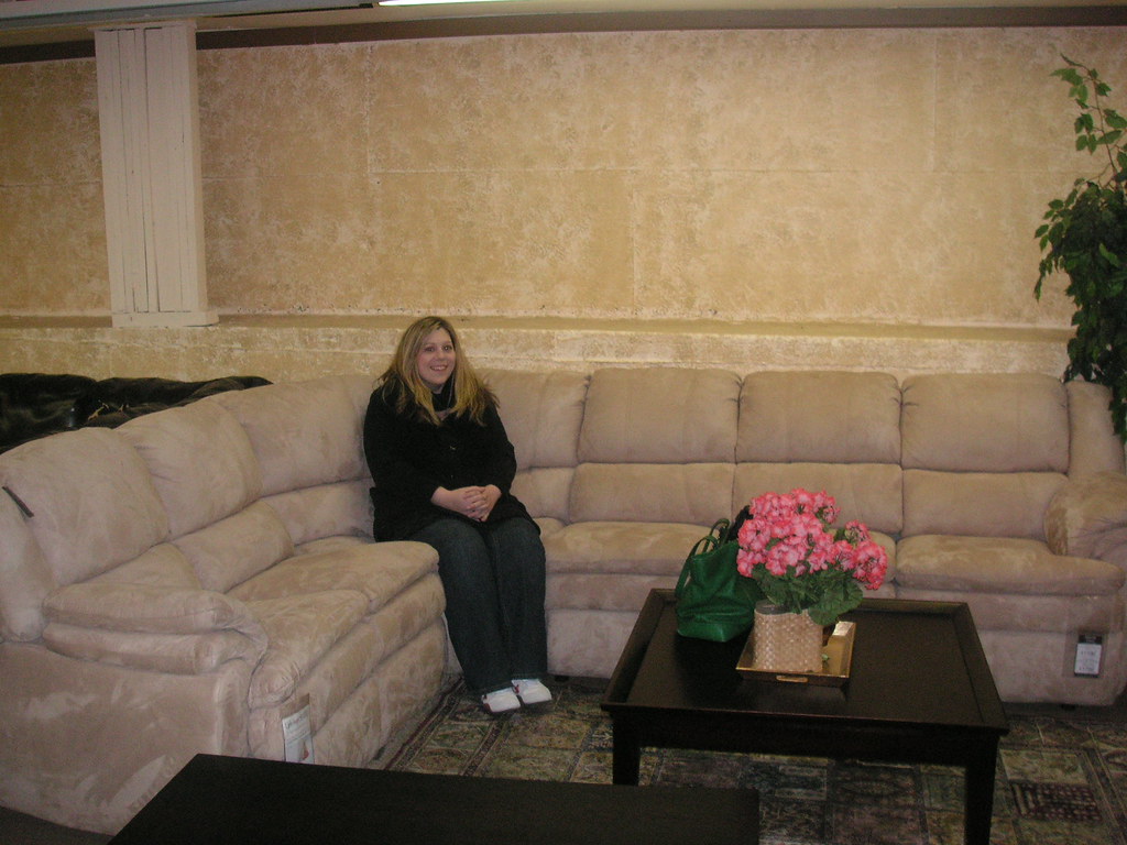 Me on the biggest couch ever pepperjonyc Flickr