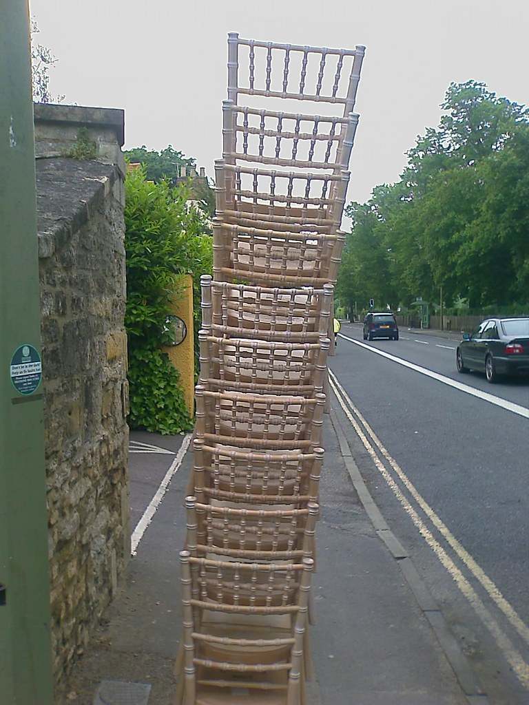 Chair stack Walking down the Woodstock road, these chairs … Flickr