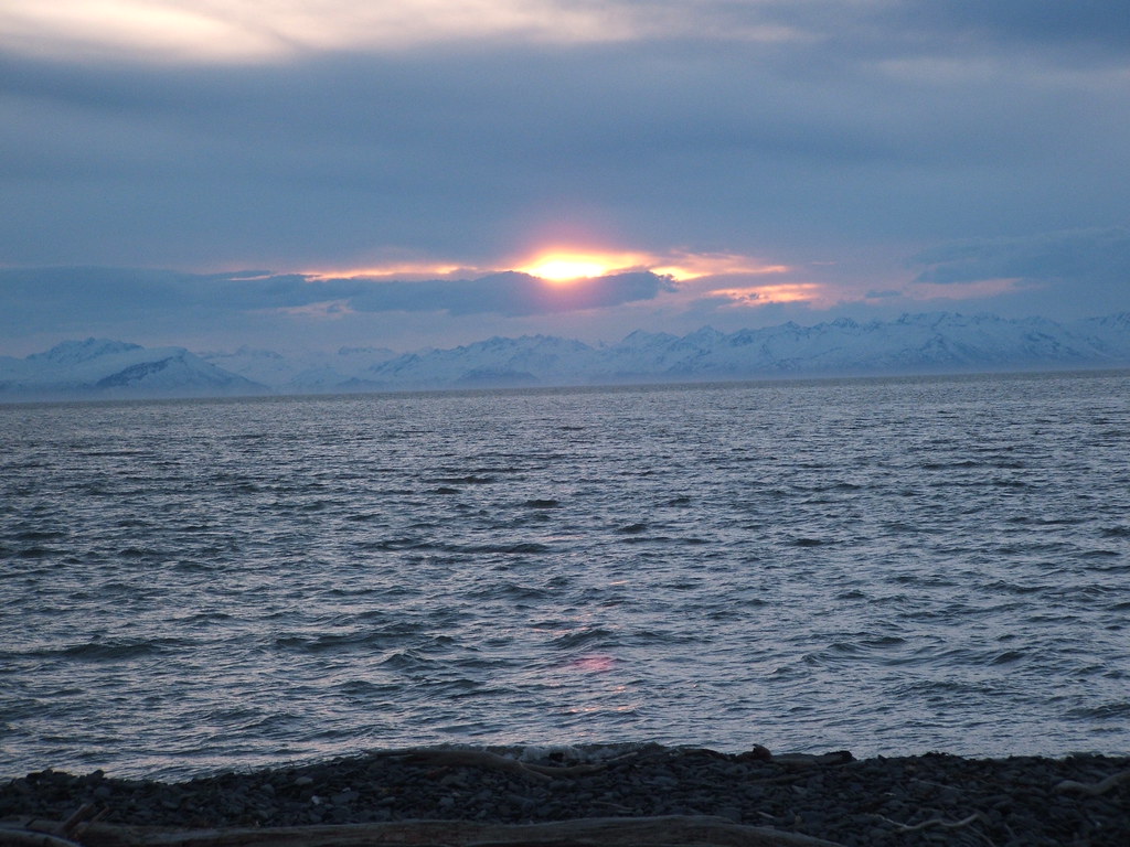 sunset Sunset on beach in Ninilchik, AK alaskagirl1..trying to keep warm !! Flickr