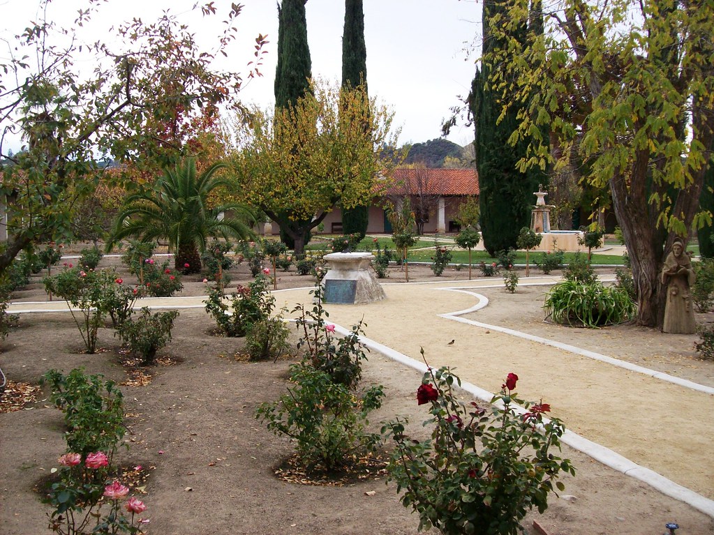 Welltended gardens in the courtyard of Mission San Antonio de Padua sanantonio024 a photo