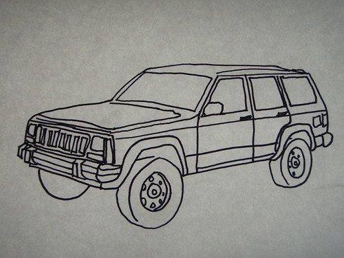 P5251721 Line Drawing of my Jeep Cherokee xjcruiser Flickr