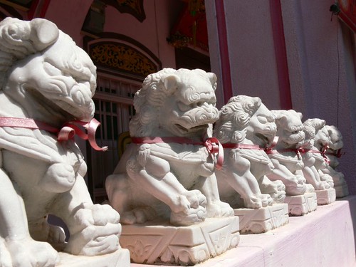 Stone Carved Lions at Bee Chin Heong Business Premise Flickr