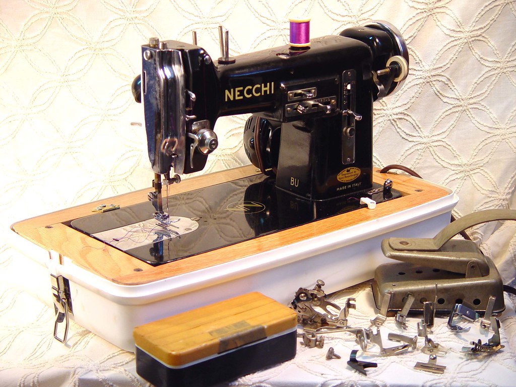 Wonderful Vintage Necchi Sewing Machine circa 1951 Flickr