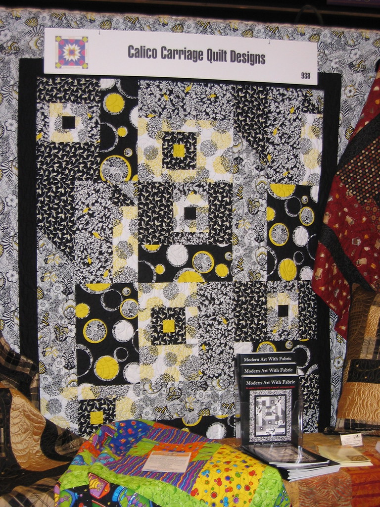 black white yellow quilt Ellie Waldron Flickr