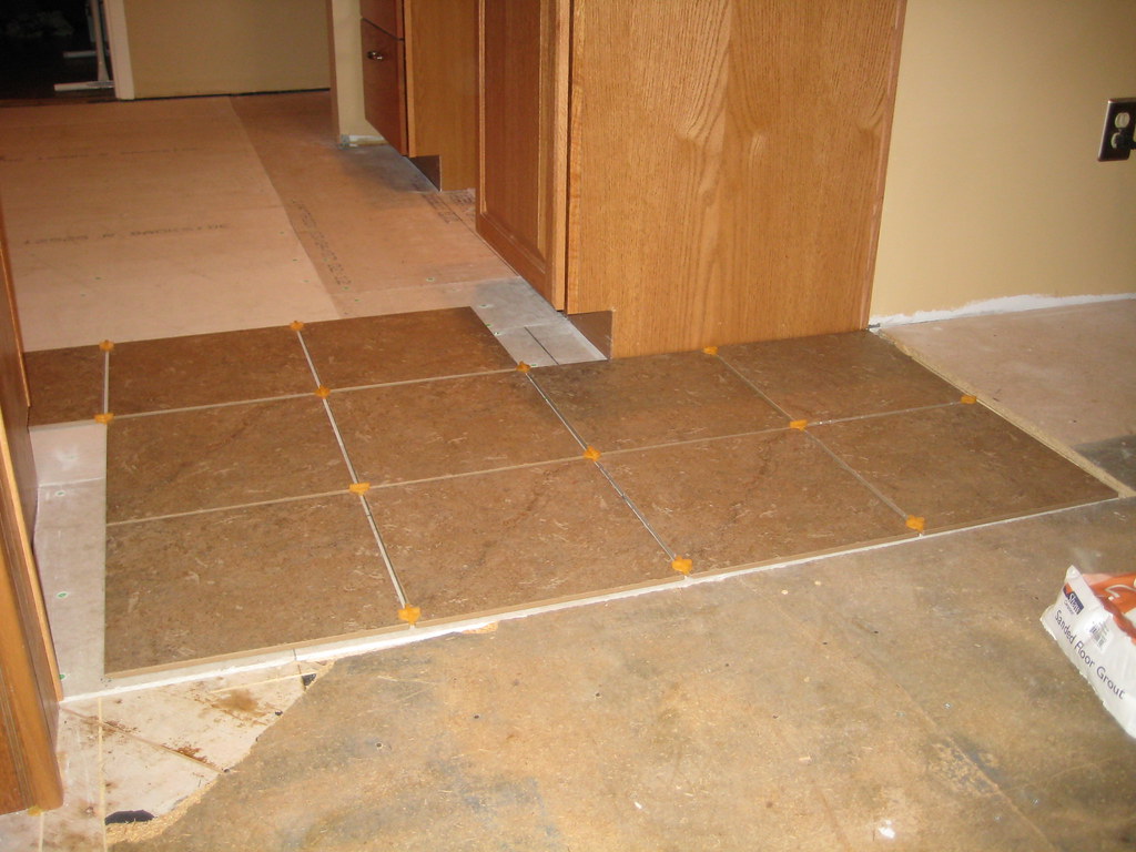 Test fit before tiling the floor I started tiling the floo… Flickr
