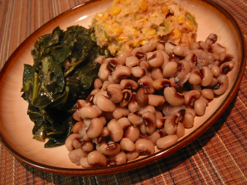new year's meal home blackeyed peas, collard greens a… Flickr