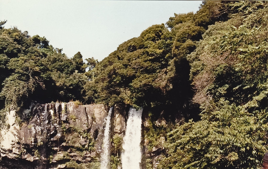 Waterfall Jejudo Taken in 1990 with film camera while sta… Flickr