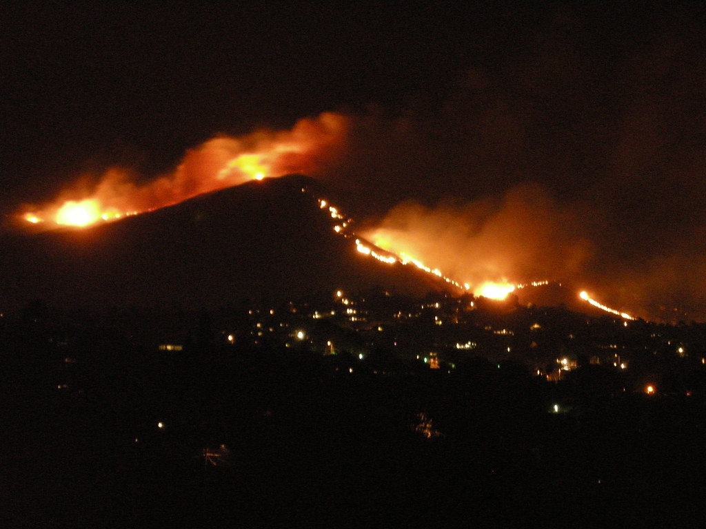 Harris Fire from my backyard Closeup of just Mt. Miguel. … Flickr
