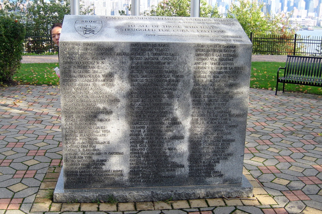 NJ West New York Veterans Memorial Park Memorial to Cuban