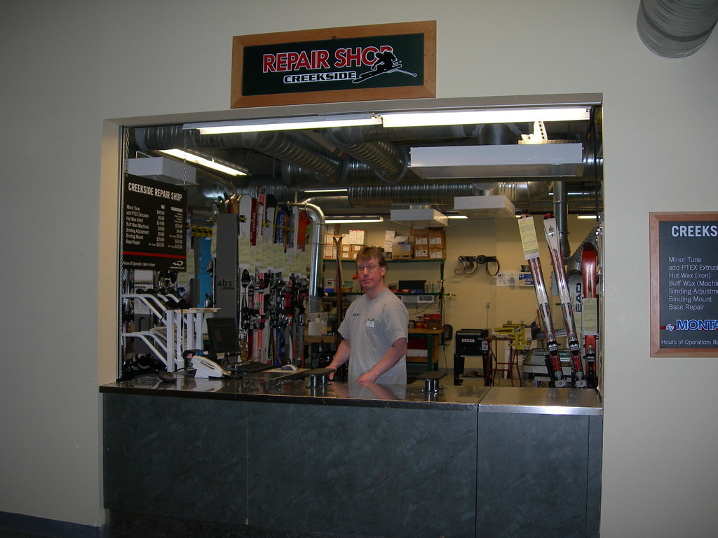 Ski Repair Shop & Guy tericee Flickr