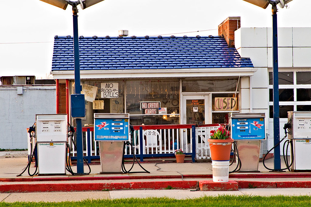 Old School Gas Station This old gas station is on 14 mile … Flickr