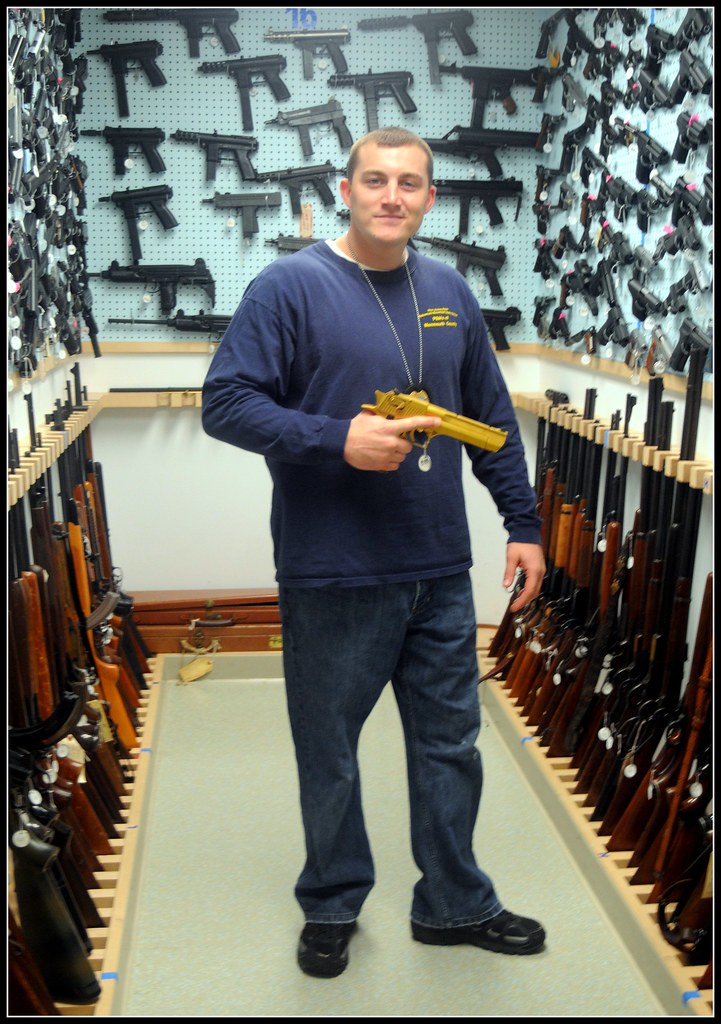 Eatontown NJ PD 18 Gold Plated Desert Eagle .50 caliber Phillycop