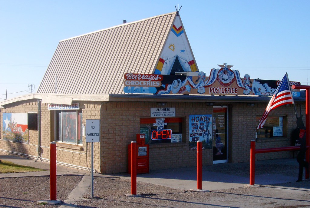Post Office 79002 (Alanreed, Texas) The sign in the window… Flickr
