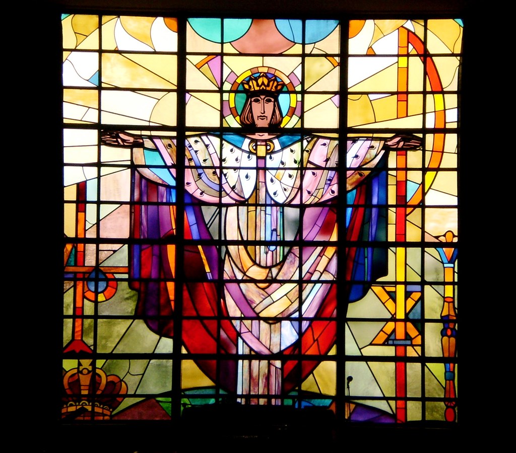 Christ The King Stained Glass Window The stained glass win… Flickr