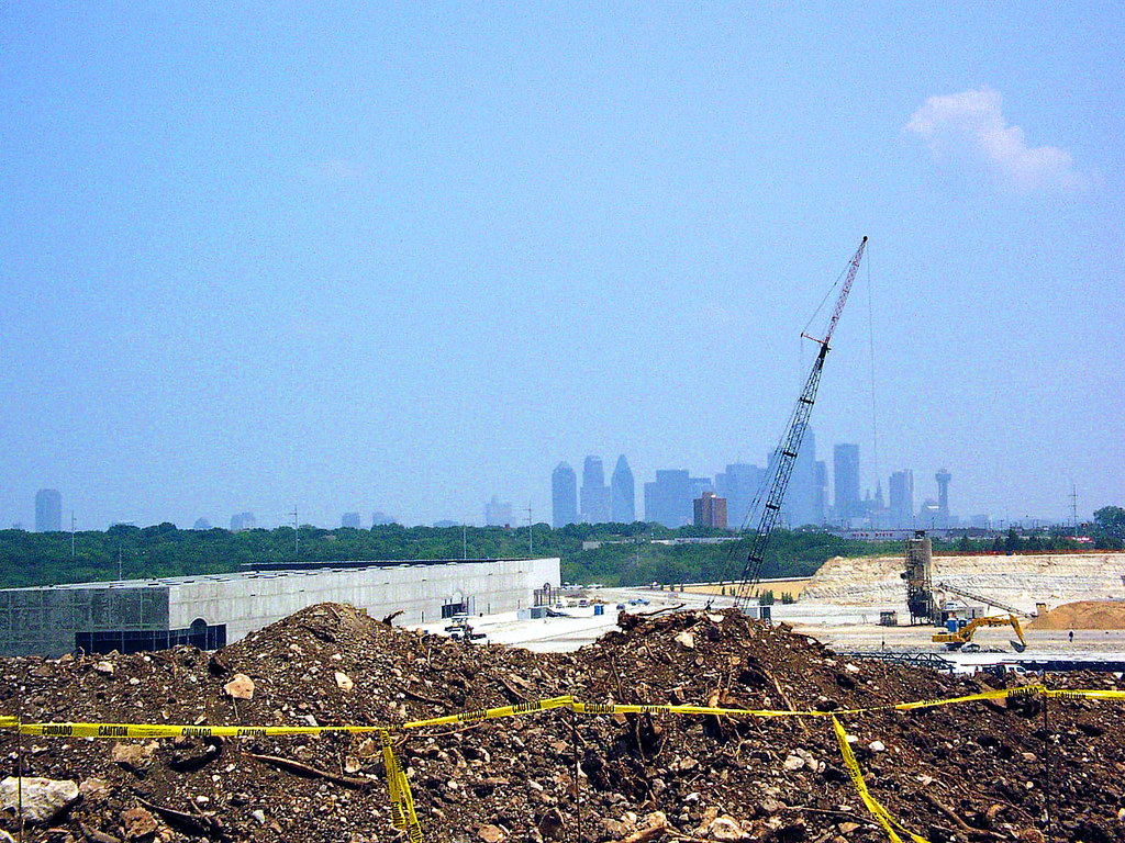 Construction zone Pinnacle park rises from the rock quarry