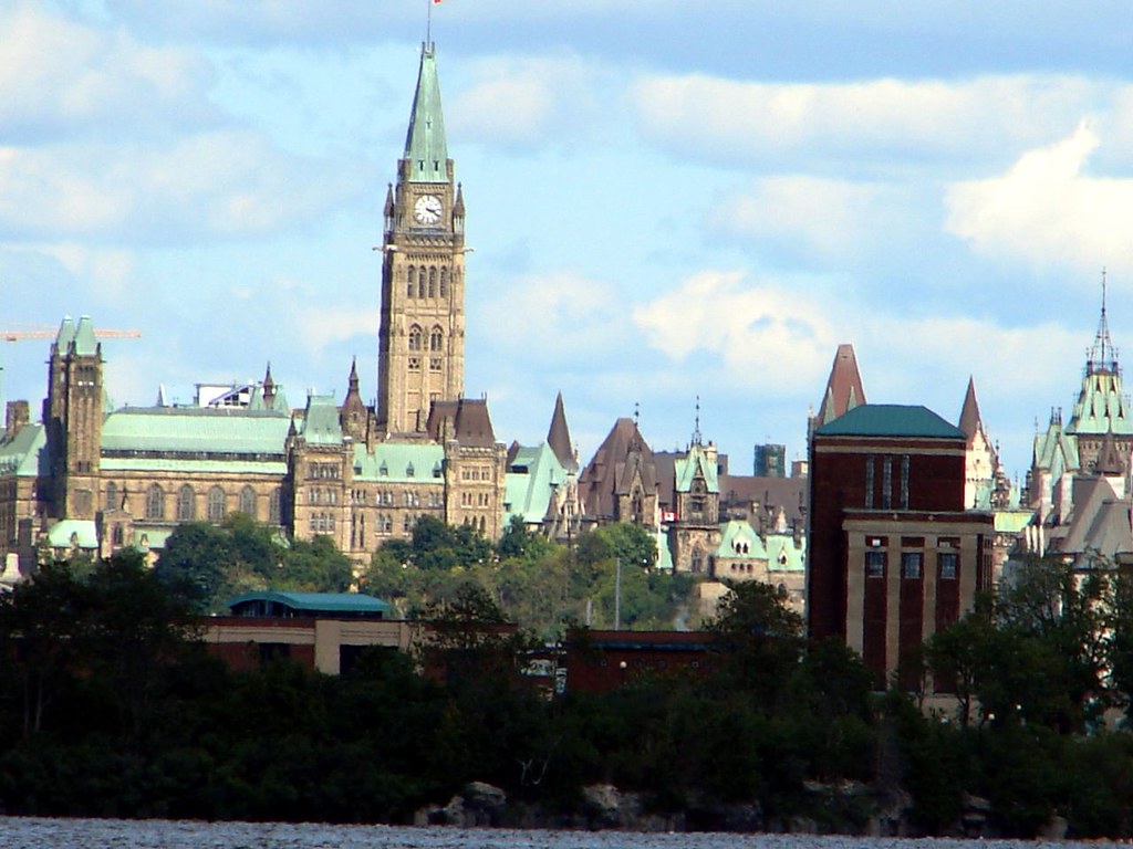 Views of Ottawa and Gatineau from Bates Island in the Ottawa River by