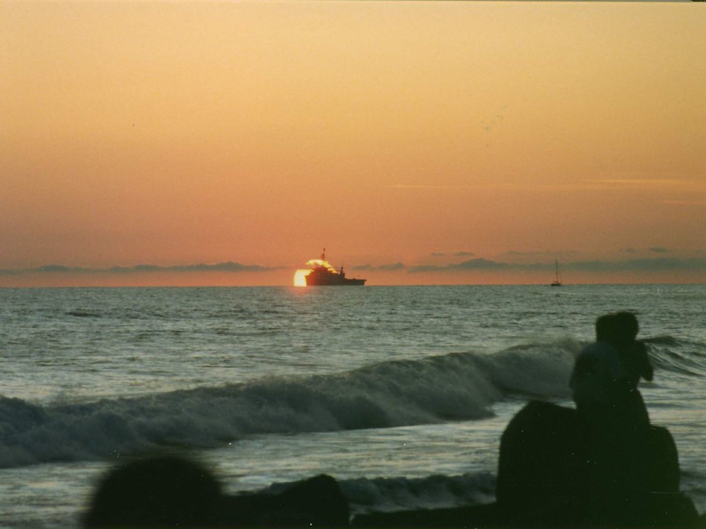 Sunset on the San Diego Bay scan of a 1987 picture Flickr