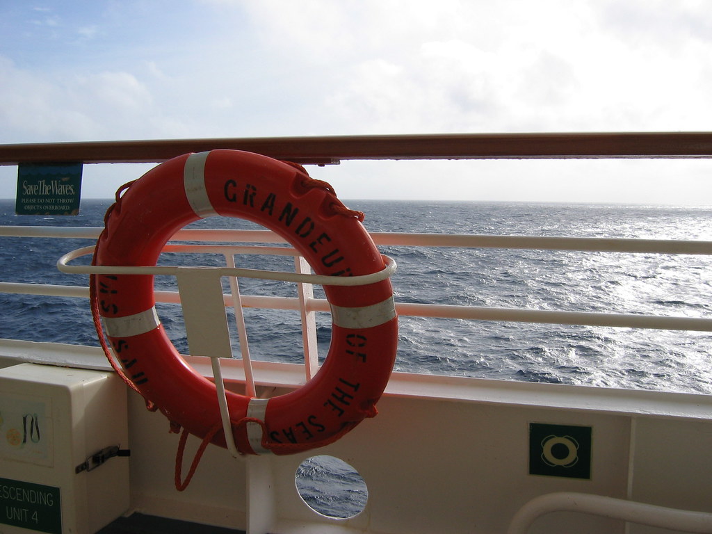Grandeur Ring On deck of the cruise ship Grandeur of the