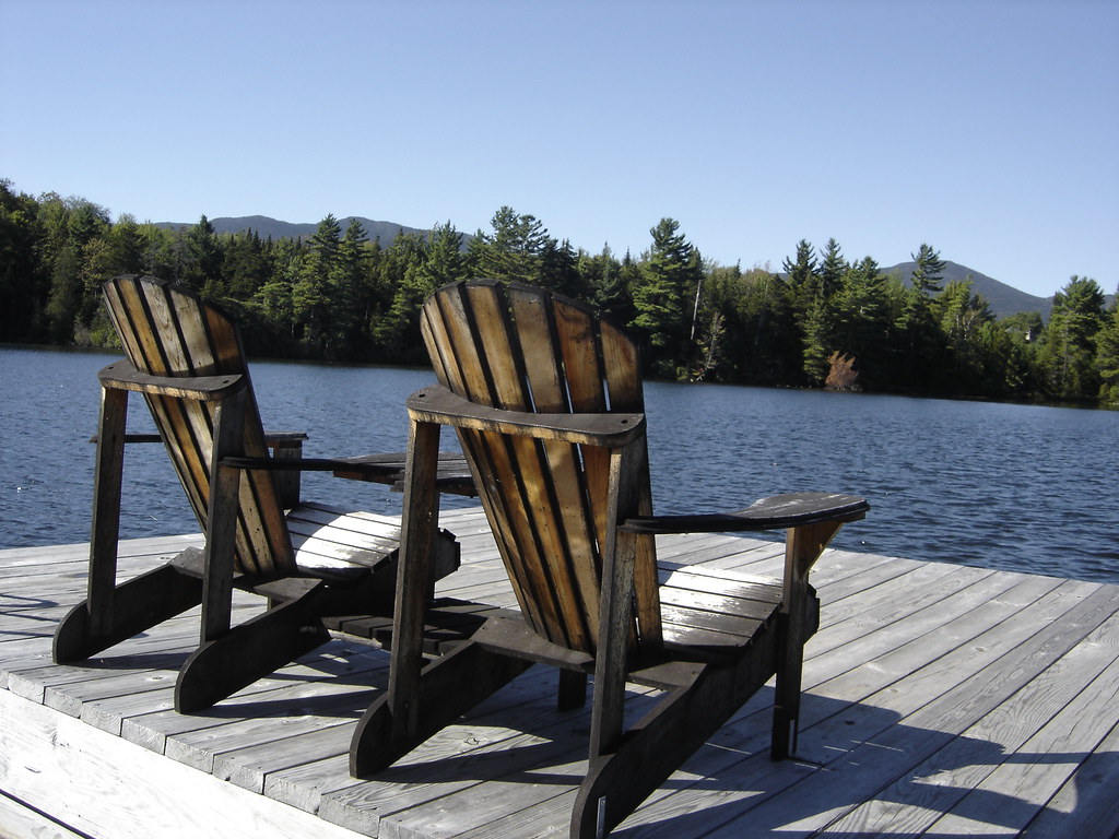 837 Chillin' by the Lake Adirondack chairs on the shore … Flickr