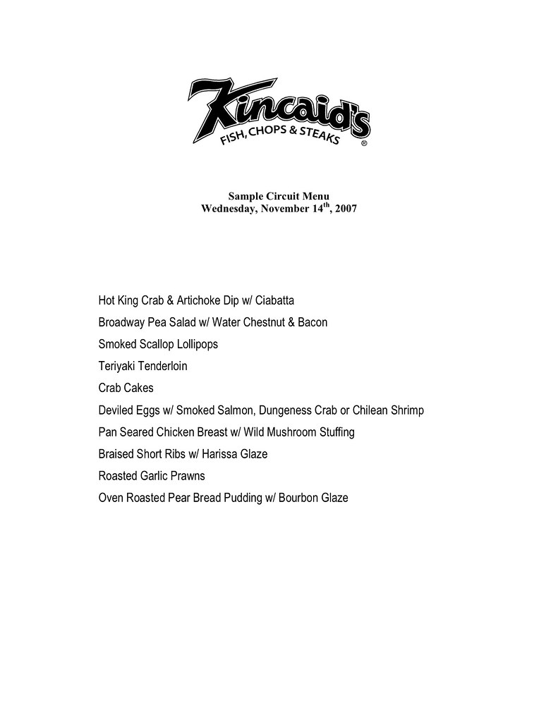 Kincaid's Menu Sample Circuit Flickr