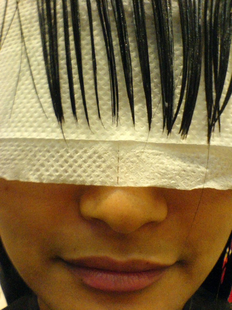 tissue paper blindfold is that a... bangs? clip bong Flickr
