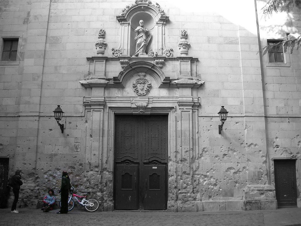 Sant Felip Neri church, Barcelona, Spain The front of this… Flickr