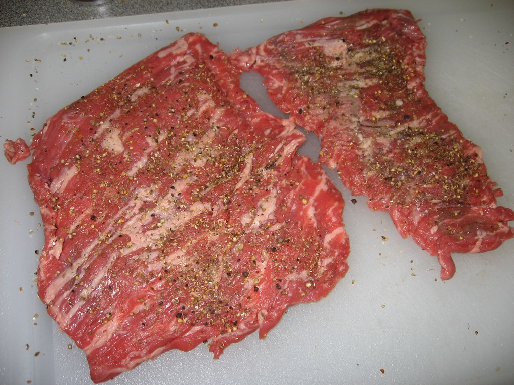 Raw Skirt Steak Cheap meat from Safeway on it's way to cul… Flickr