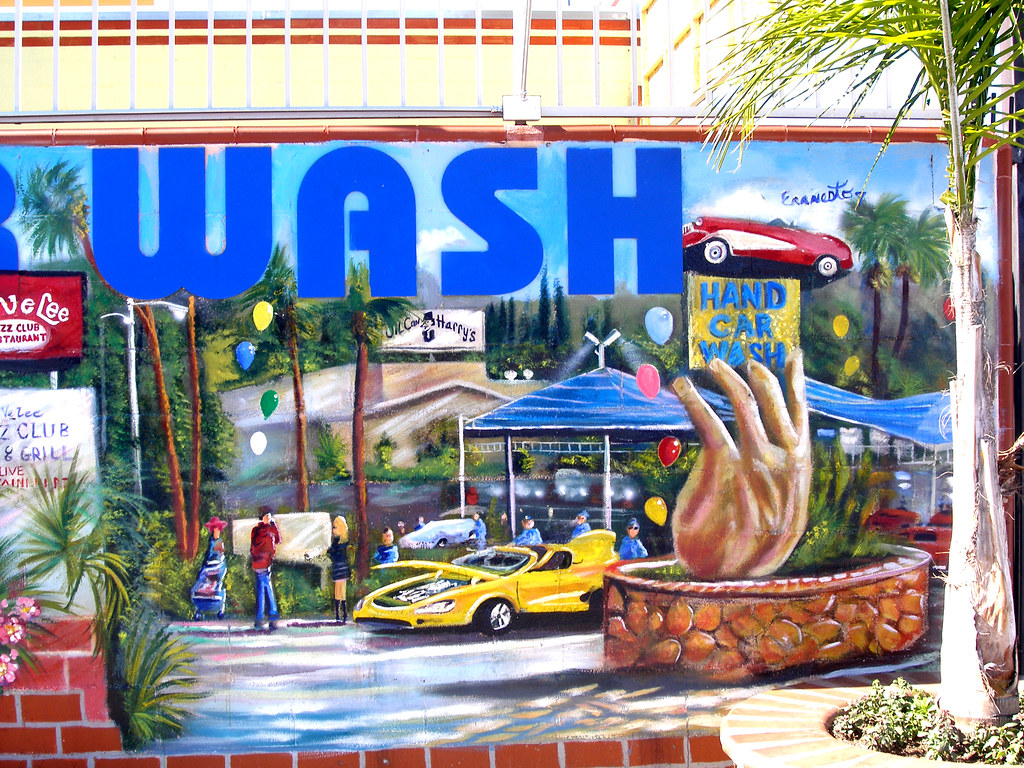 Wash Mural at Hand Car Wash, 11544 Ventura Blvd. Studio Ci… Flickr