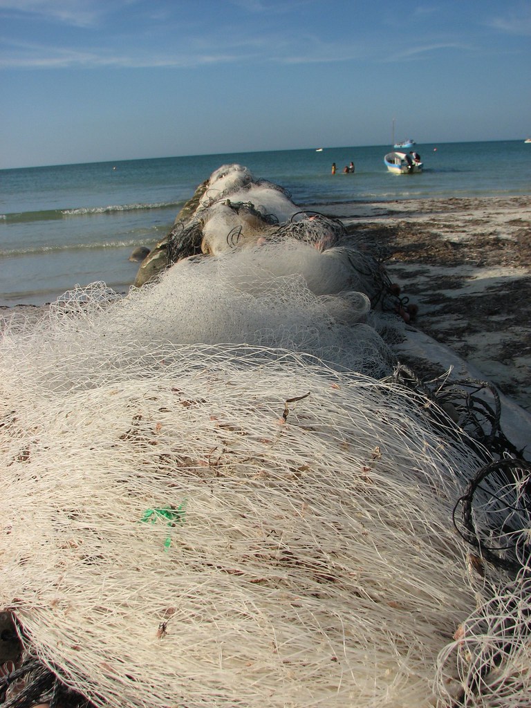 Fishing nets drying on the beach Seyemon Flickr