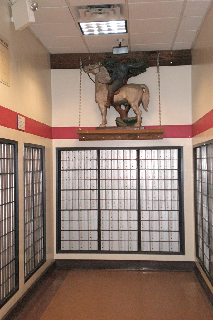 Pony Express rider, Hawthorne Post Office Leon Reed Flickr